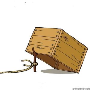 Create meme: a trap box and a stick, trap figure, box trap