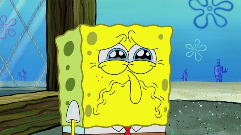 Create meme: SpongeBob is crying, spongebob is sad, sponge Bob square pants 