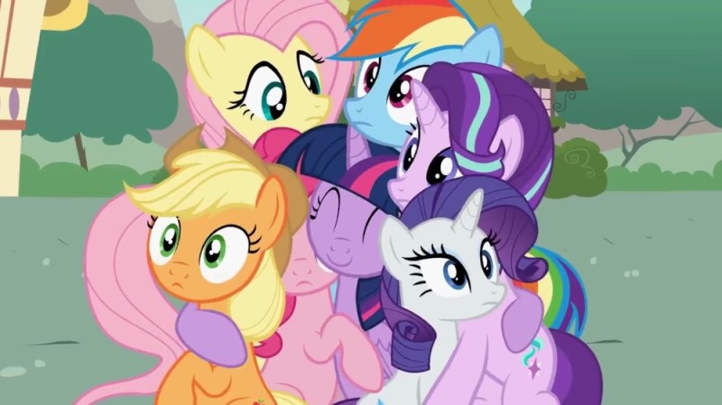 Create meme: friendship is a miracle, my little pony friendship is magic , Sparkle Rarity Rainbow Pinkie