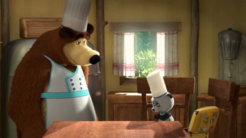 Create meme: Masha and the bear 24 series, Masha and the bear 24 episode bon appetit, Masha and the bear season 1 episode 24 bon appetit