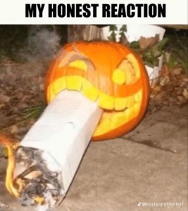 Создать мем: хэллоуин поделки, тыква с сигарой, тыква