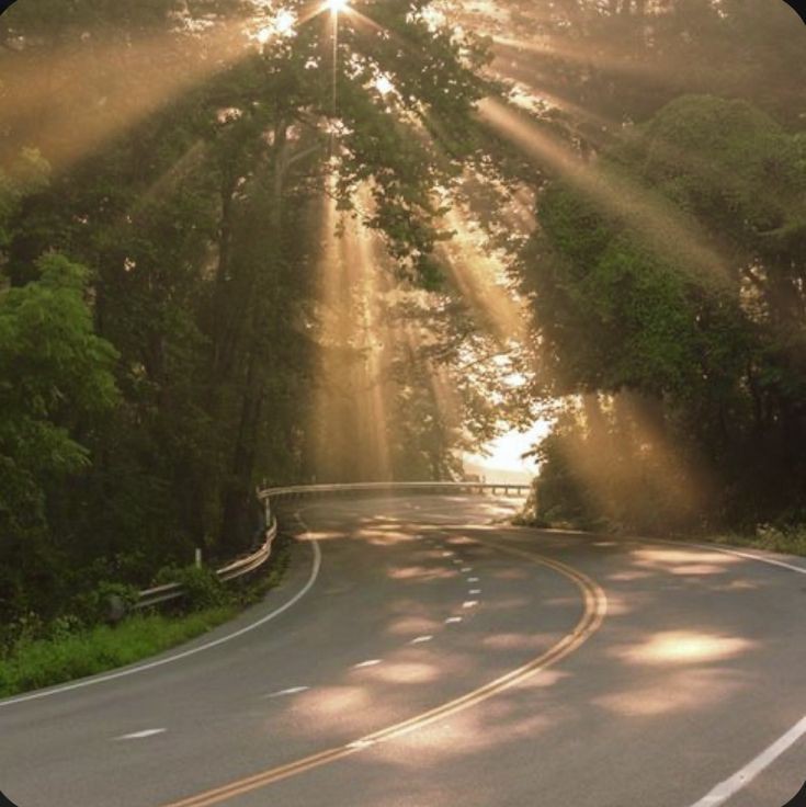 Create meme: the sun's rays, the road is beautiful, beautiful roads
