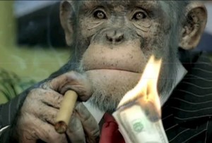 Create meme: the monkey smokes, Smoking monkey