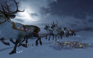 Create meme: old new year, reindeer sleigh, the Santa's sleigh