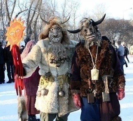 Create meme: pagan holidays of the Slavs Kolyada, Kolyada masks mummers, Carol 