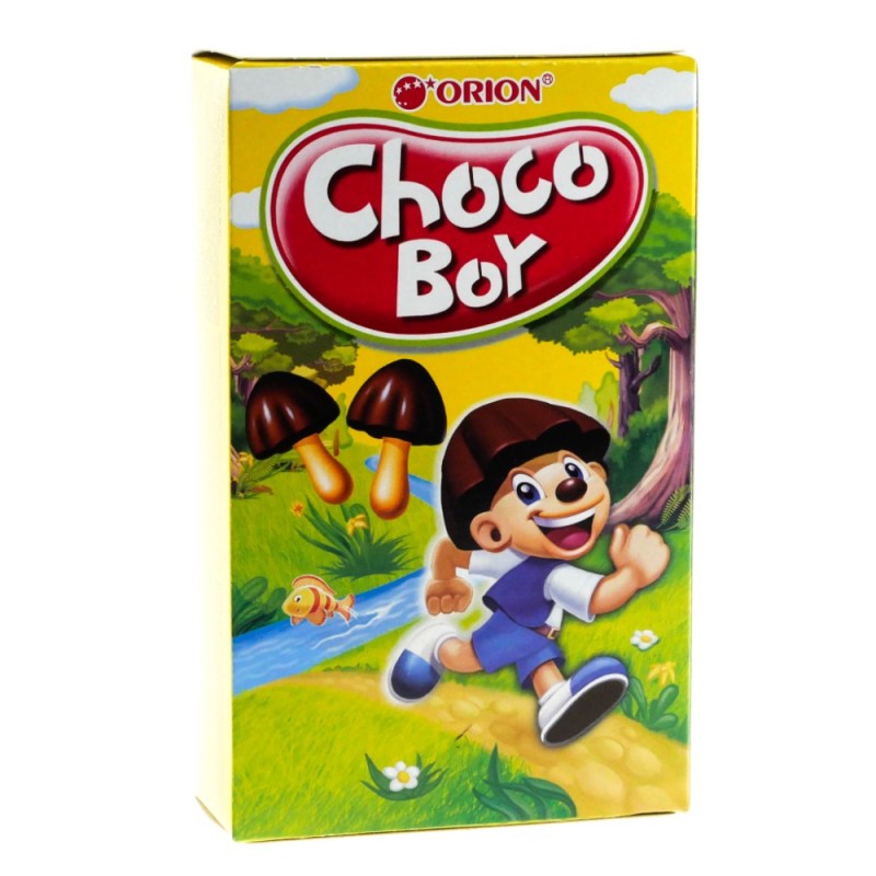 Создать мем: печенье чоко бой орион 45 гр, choco boy грибочки, печенье orion choco boy 45 г