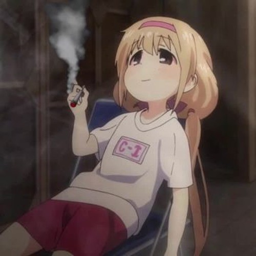 Создать мем: аниме курят, тянка курит, курящая тян