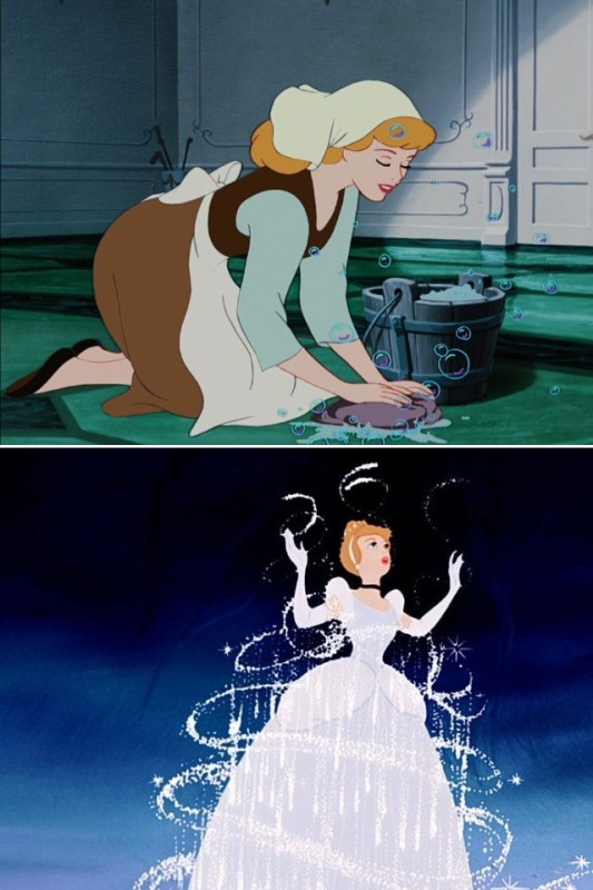 Create meme: Cinderella , Cinderella cartoon gets cleaned up, Cinderella Princess