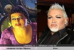 Create meme: ugly, singer Azis, funny similarities