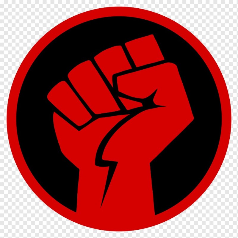 Создать мем: red fist, сжатый кулак, кулак революции