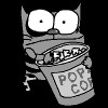 Create meme: cat with popcorn, cat eats popcorn, popcorn