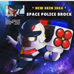 Создать мем: бравл старс, brawl stars carl skin idea, space police