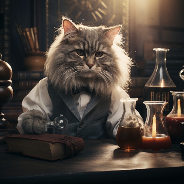 Создать мем: котэ, кот химик, кот