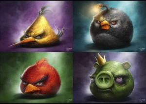 Создать мем: angry birds, энгри бердз реалистичные, злая птица из энгри бердз