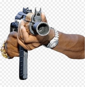 Создать мем: человек держит револьвер, пистолет для мема, hand with gun
