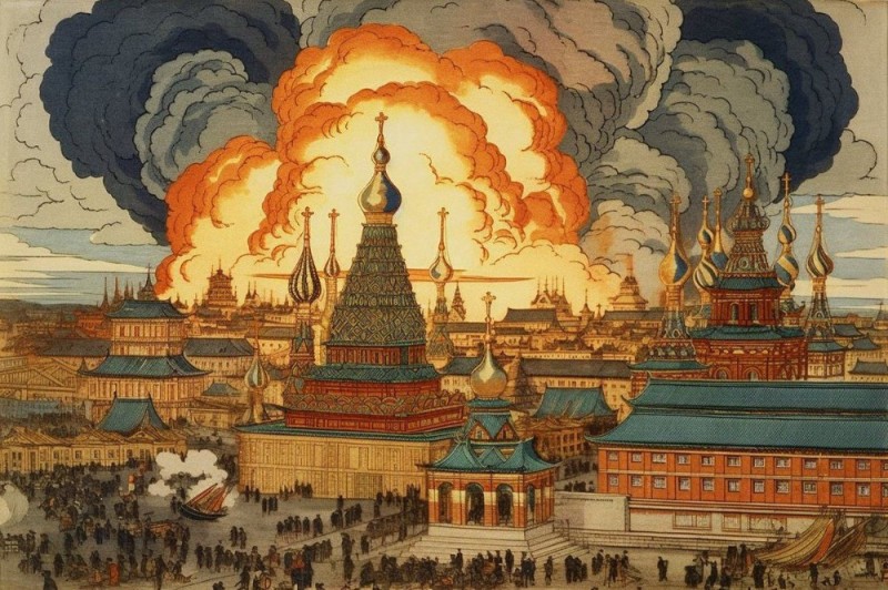 Create meme: telegram, geography, the burning kremlin