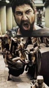 Create meme: male, 300 Spartans the pit, this is Sparta