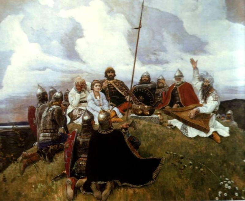 Create meme: vasnetsov bayan, vasnetsov bayan painting, vasnetsov viktor mikhailovich bayan