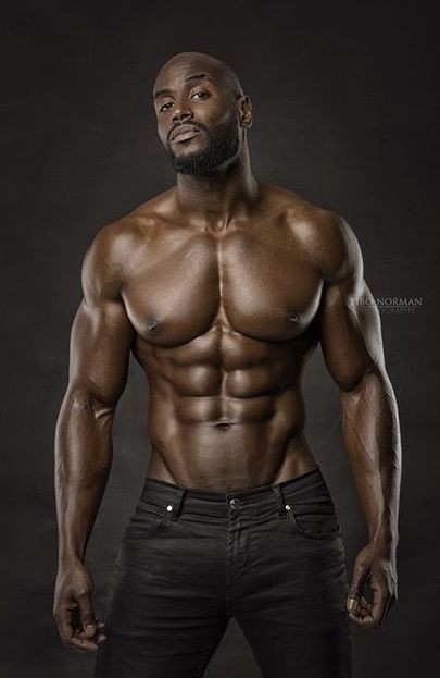 Create meme: Simon John is an African American model, black men, dark-skinned physique