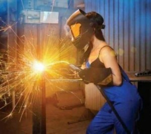 Create meme: welder