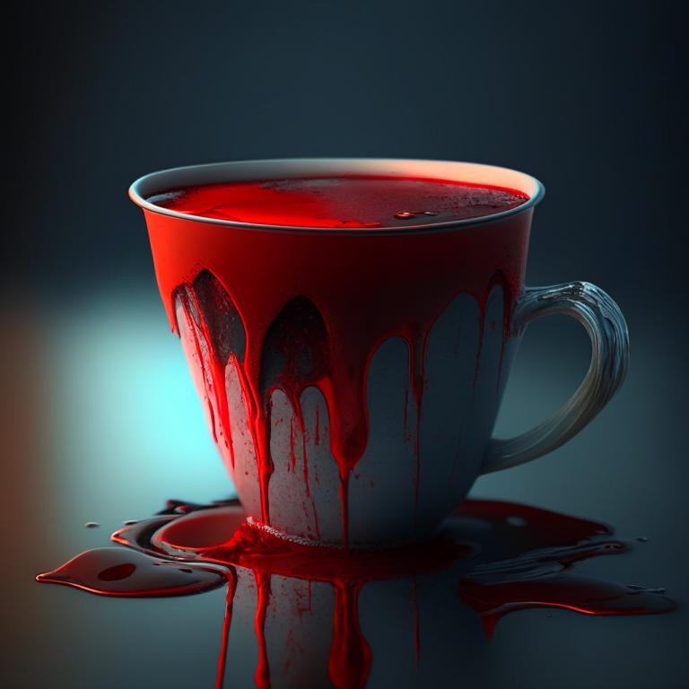 Создать мем: красная чашка, чаша с кровью, чашка