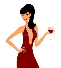 Создать мем: девушка с вином иконка, девушка, девушка в платье с бокалом вектор