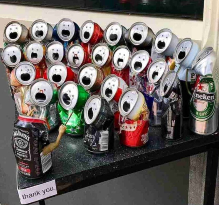 Create meme: the choir of the cans, chorus of beer cans, chorus of beer cans