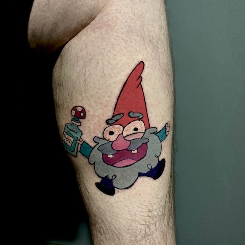 Create meme: patrick star tattoo, gnome from gravity falls of chebulic, gravity falls tattoo