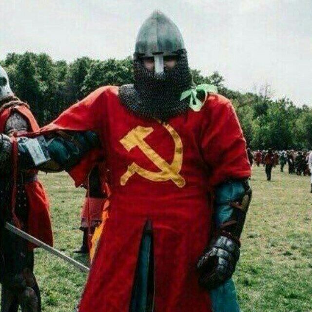 Create meme: The crusader is a communist, The communist knight, The Communist knight