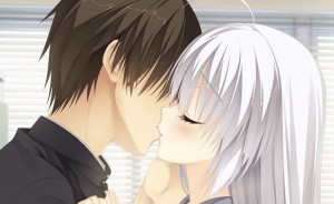Create meme: anime kiss, couple anime