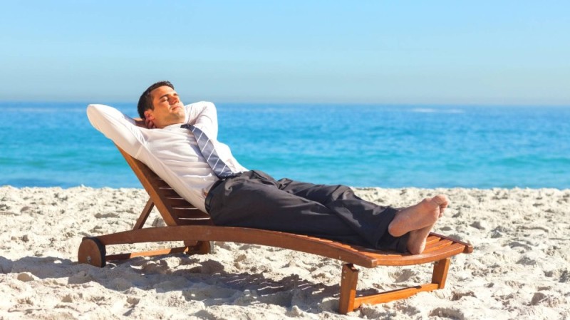 Create meme: the man on the sunbed, rest , a man on a chaise longue