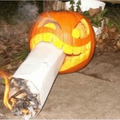 Create meme: Halloween pumpkin, pumpkin with a cigar, steaming pumpkin for halloween