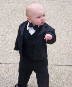 Create meme: baby, Child in a tuxedo
