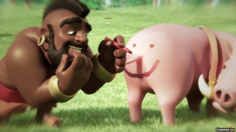 Create meme: hog rider flared, hog rider bell piano, clash royal