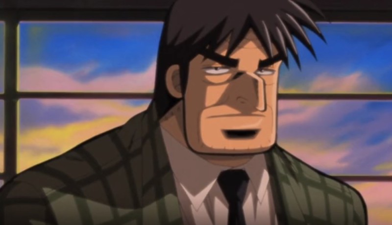 Create meme: anime kaiji, kaiji, legend of mahjong anime