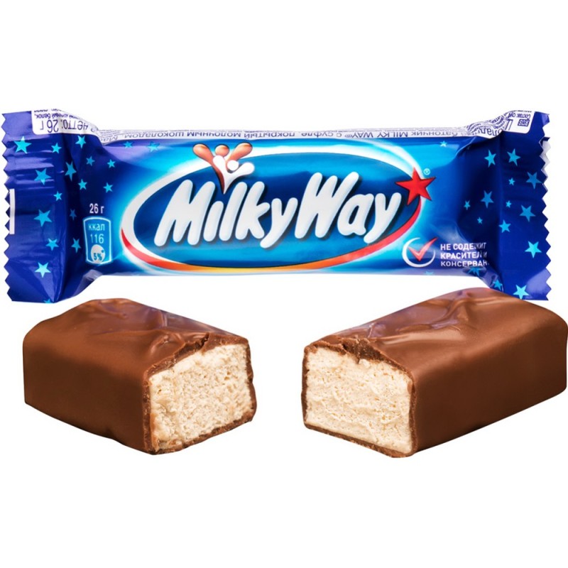 Create meme: milky way bar 26g, milky way mini candies, milky way bar with souffle, 26 g