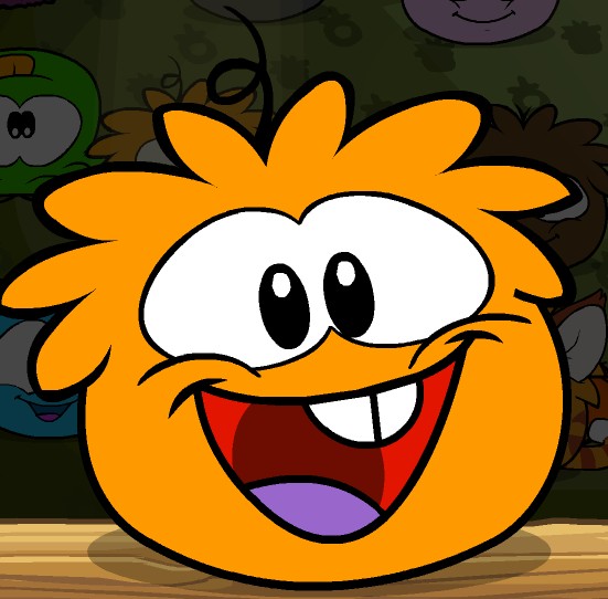 Create meme: puffle, orange puffle, puffle game