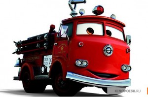 Create meme: fire truck from cars, a fire truck from the movie, cars fire truck cartoon