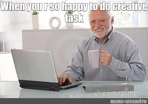 Создать мем: гарольд у компьютера мем, улыбающийся дед мем, дед гарольд мем