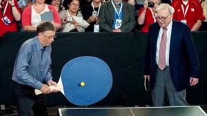 Create meme: bill gates, table tennis