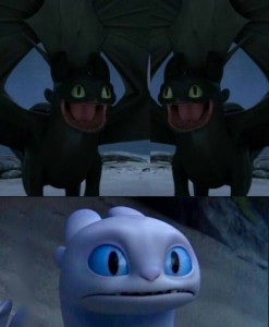 Create meme: toothless and day, day fury, toothless and day fury