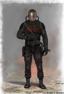 Создать мем: sci fi armor, чистое небо, монолитовец