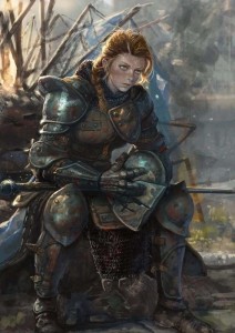 Create meme: girl knight, knight art, woman knight art