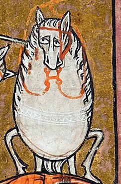 Создать мем: картина средневековья, странные средневековые миниатюры, средневековый конь