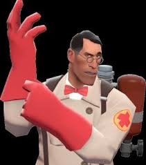 Create meme: medic from tim fortress 2, dr. tim fortress 2, crazy medic sfm