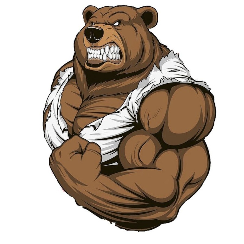 Create meme: bear Jock, inflated bear, muscular bear