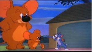 Create meme: Jerry, Jerry and the elephant, the mouse from Tom and Jerry