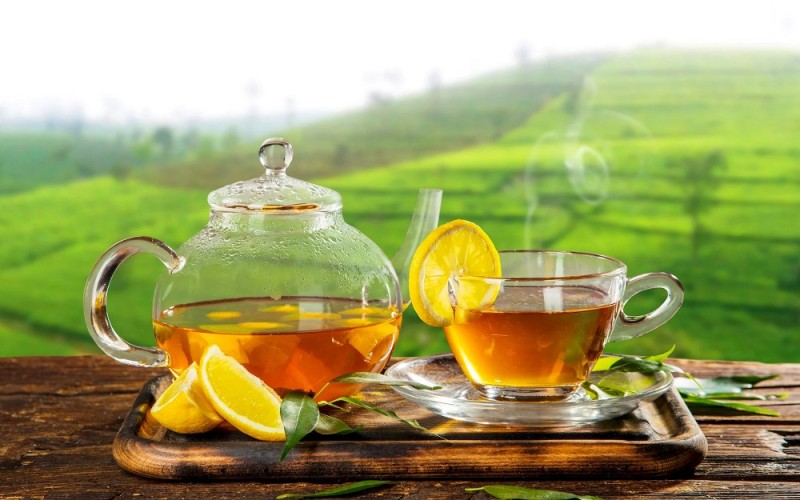 Create meme: tea , tea kettle, lemon tea