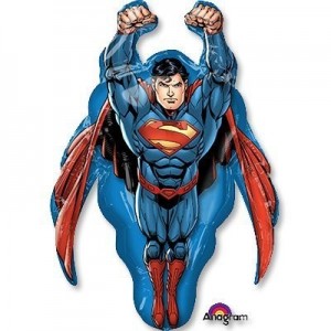 Создать мем: супермен герой, superman фольгированный шар, шар фигура супермен