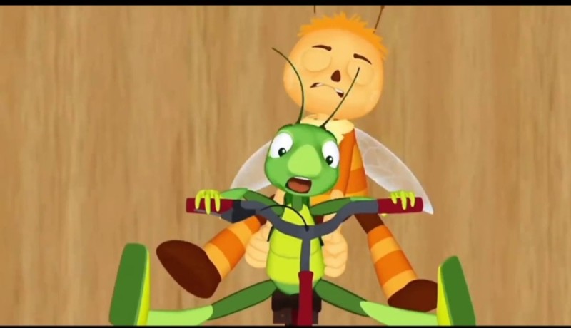 Create meme: Luntik, Kuzya the grasshopper, Luntik bees, bees from Luntik